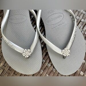 COPY - Original HAVAIANAS Flip Flops Women Slim with 3 Flowers  and Personalized